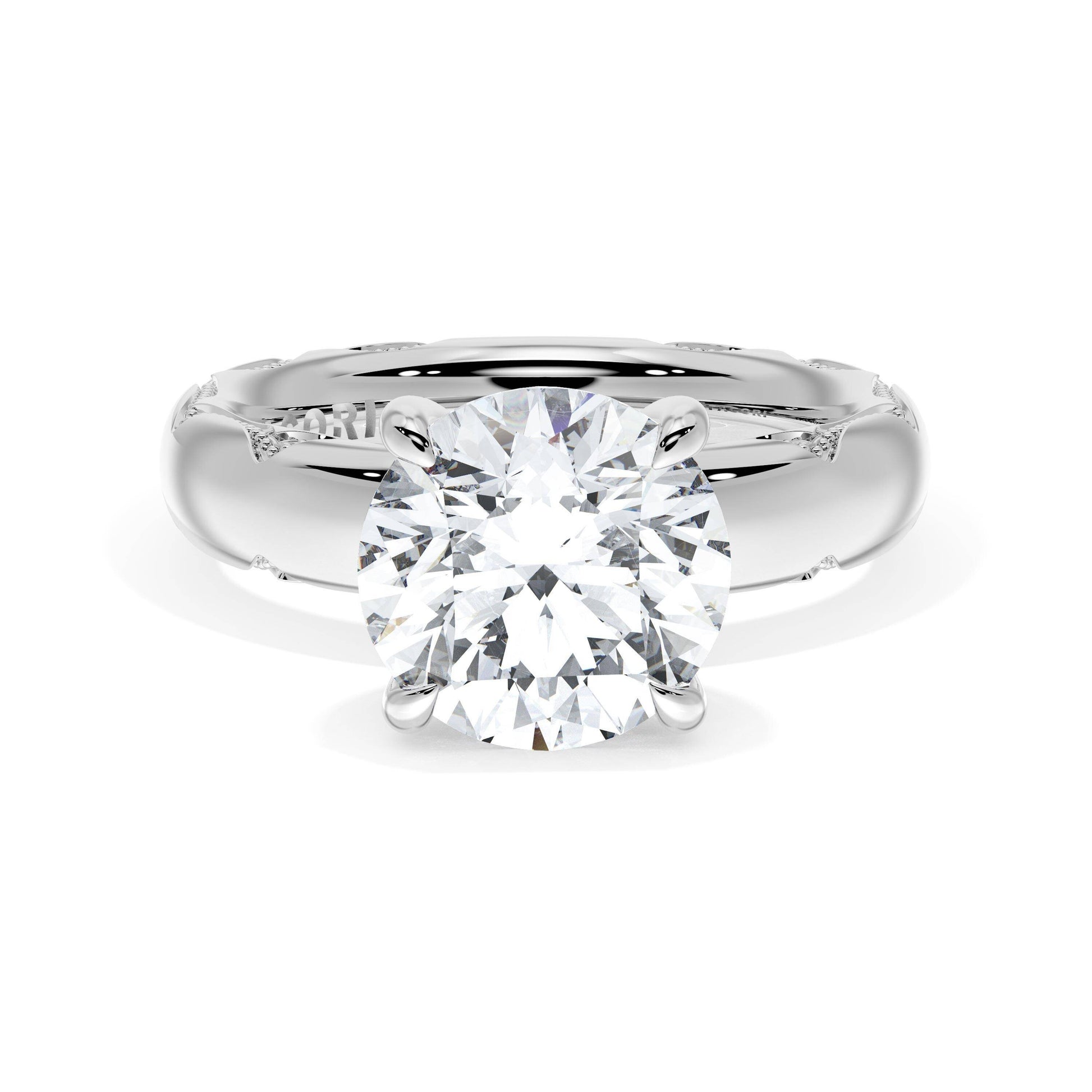 round-solitaire-cigar-band-engagement-ring-414RD
