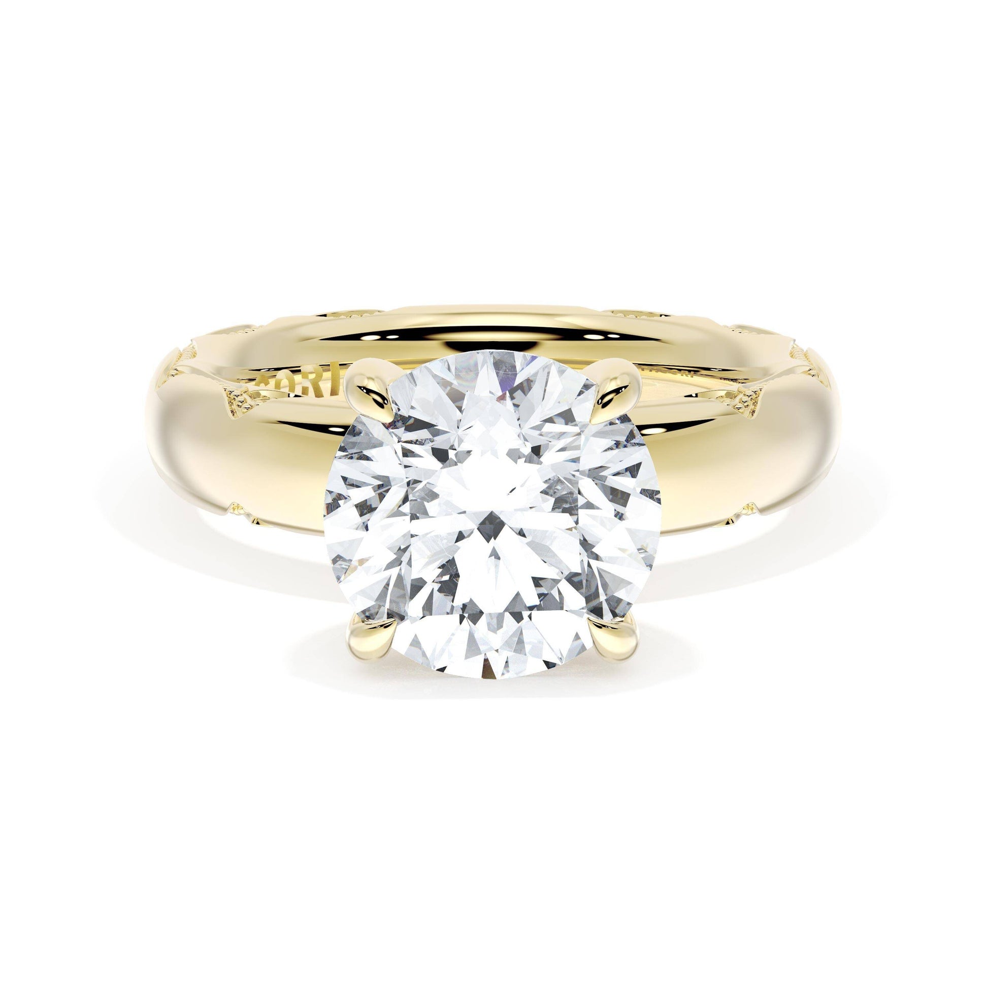 round-solitaire-cigar-band-engagement-ring-414RD