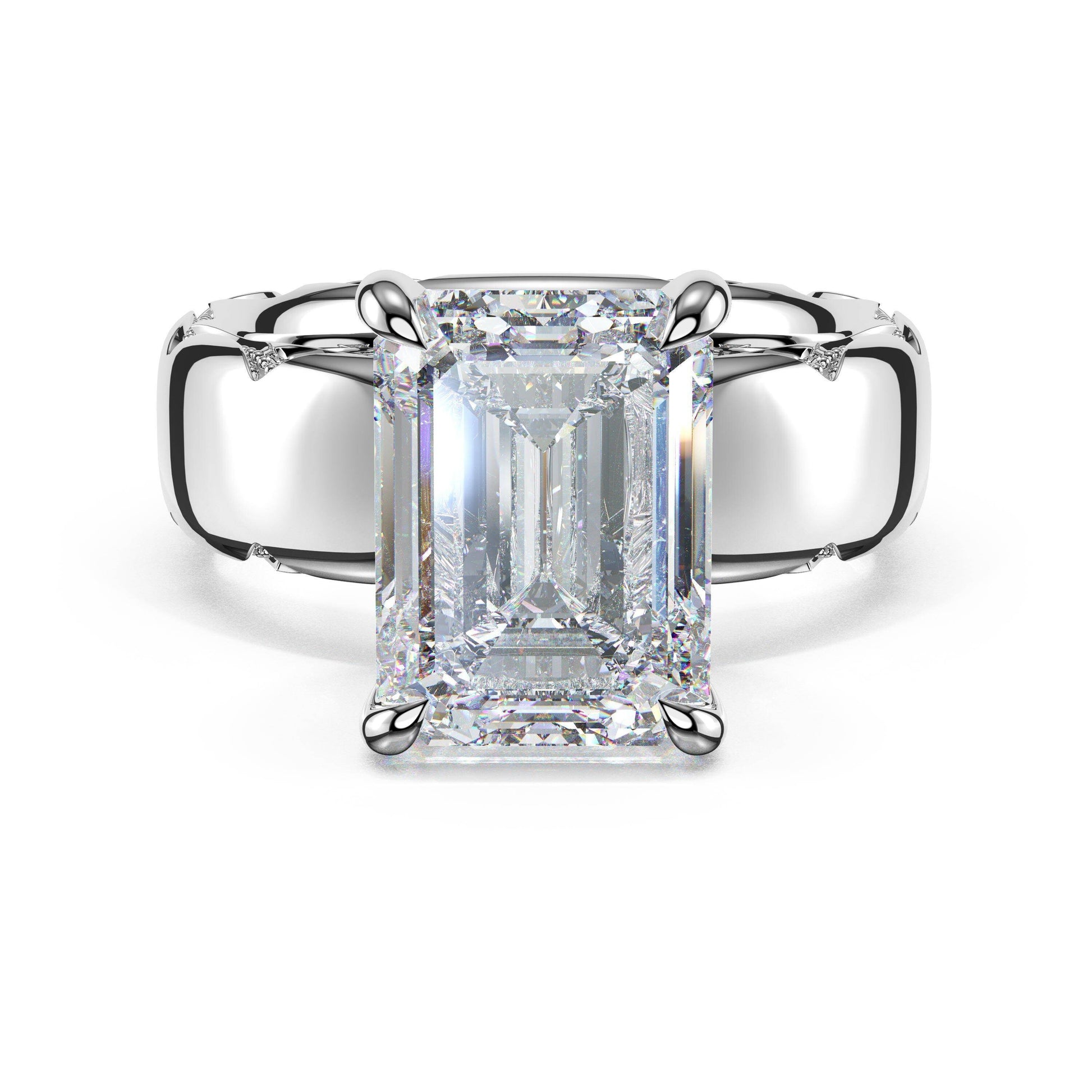 emerald-solitaire-cigar-band-engagement-ring-414EC