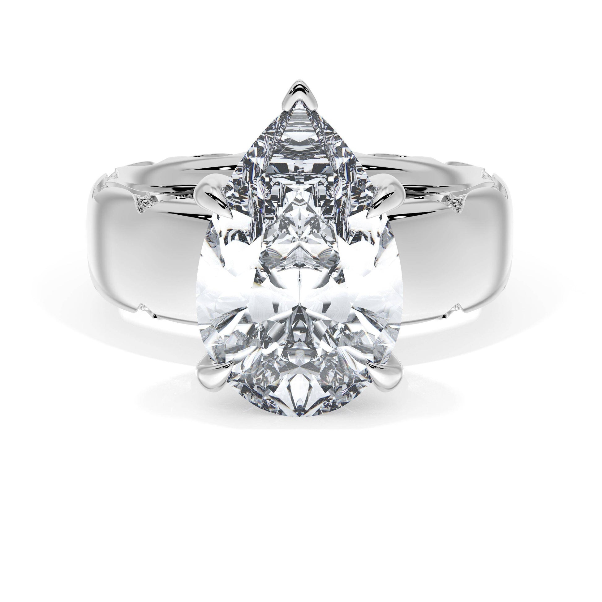 pear-solitaire-cigar-band-engagement-ring-414PS