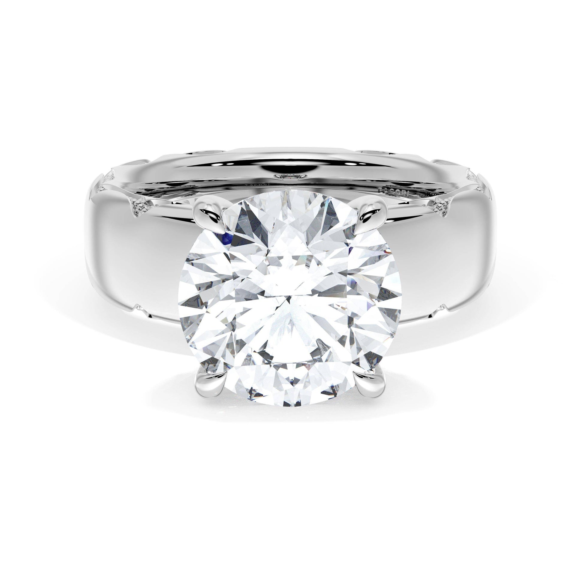 round-solitaire-cigar-band-engagement-ring-414RD