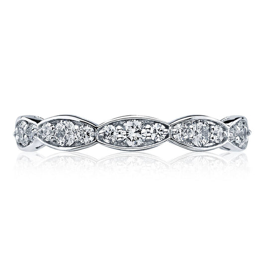 Sculpted Crescent | Marquise Design Wedding Band - 3mm 46-3ET