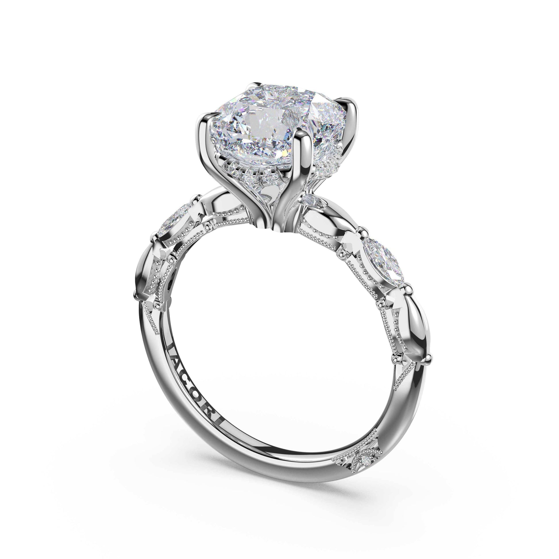 marquise-pattern-cushion-solitaire-engagement-ring-464CU
