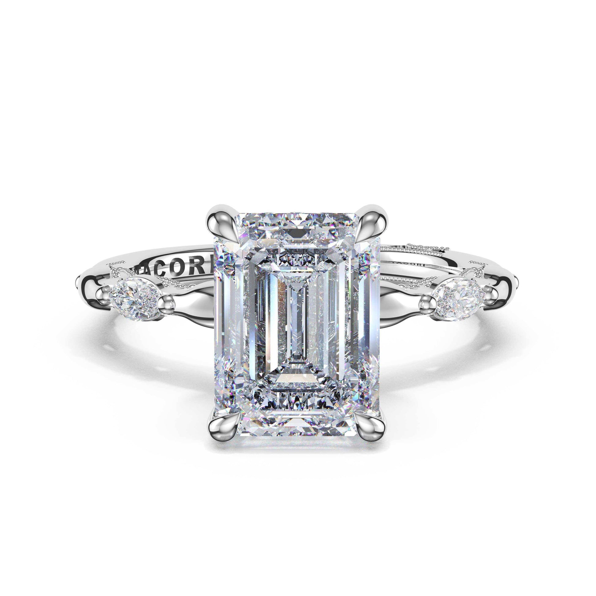 marquise-pattern-emerald-solitaire-engagement-ring-464EC