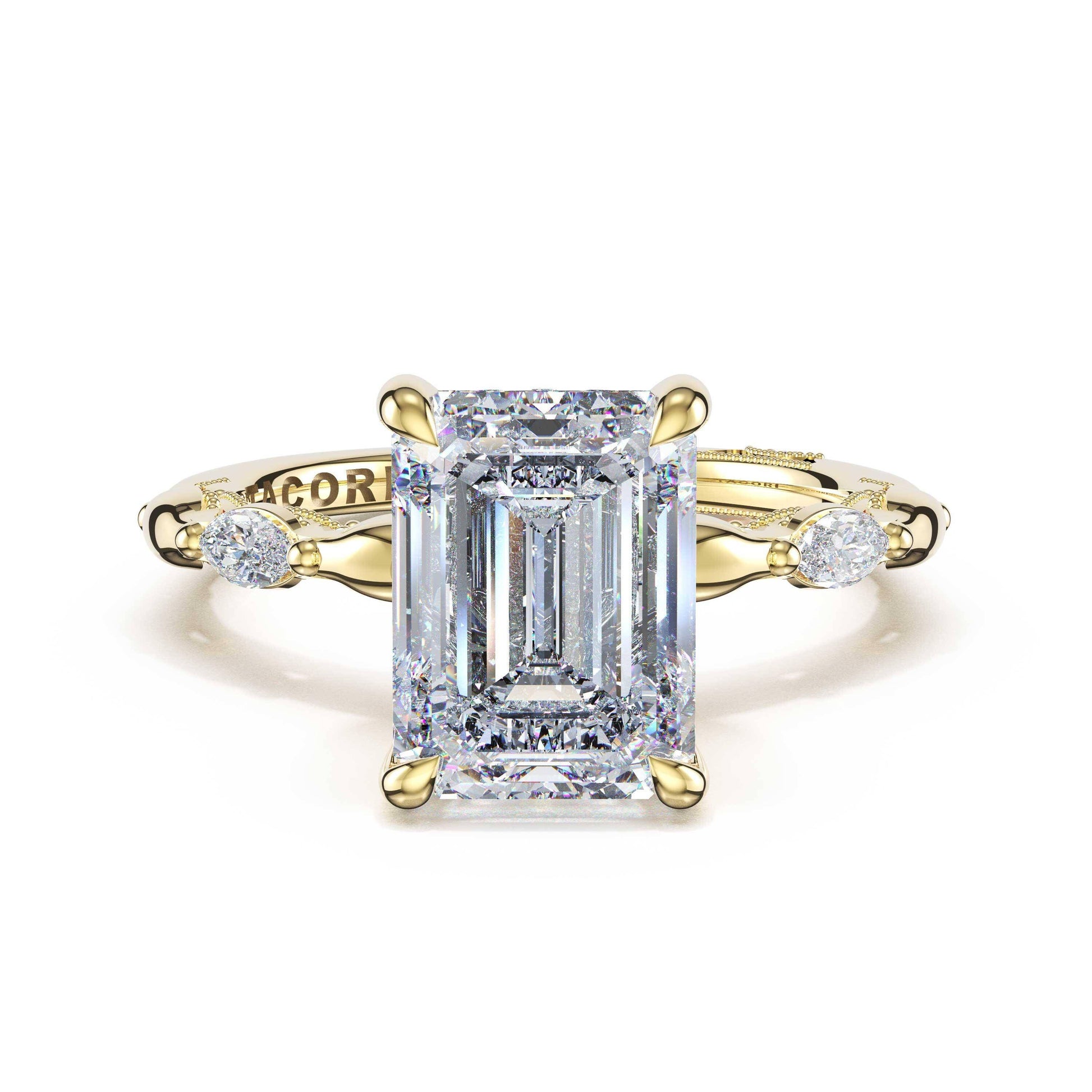 marquise-pattern-emerald-solitaire-engagement-ring-464EC