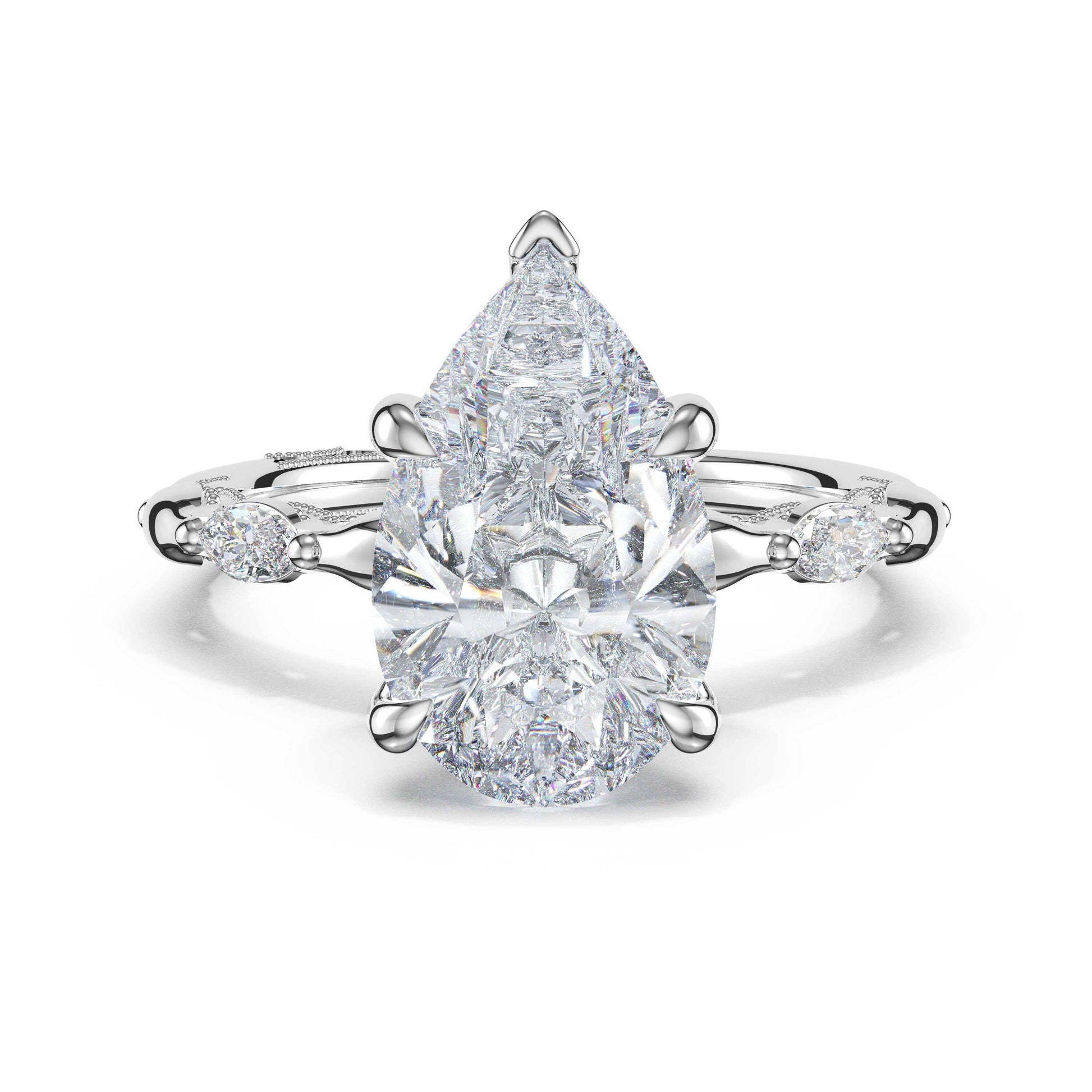 marquise-pattern-pear-solitaire-engagement-ring-464PS
