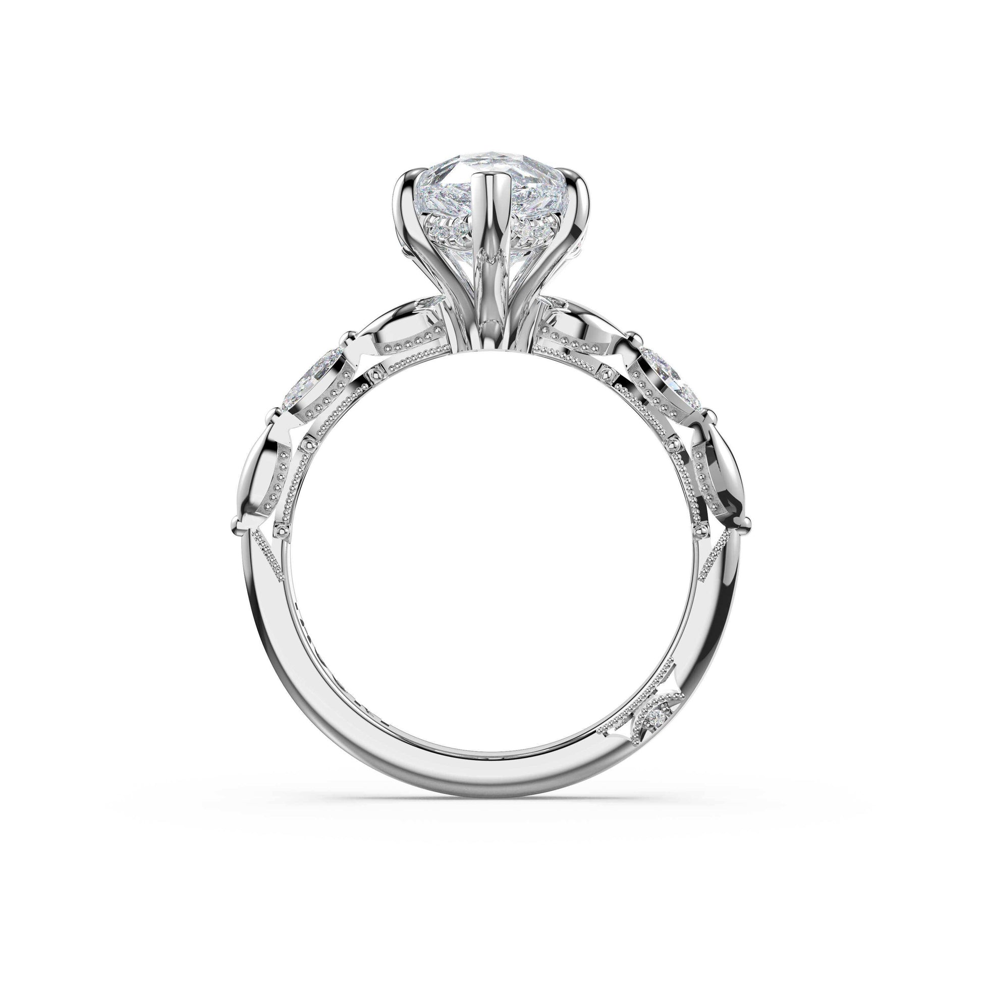 marquise-pattern-pear-solitaire-engagement-ring-464PS