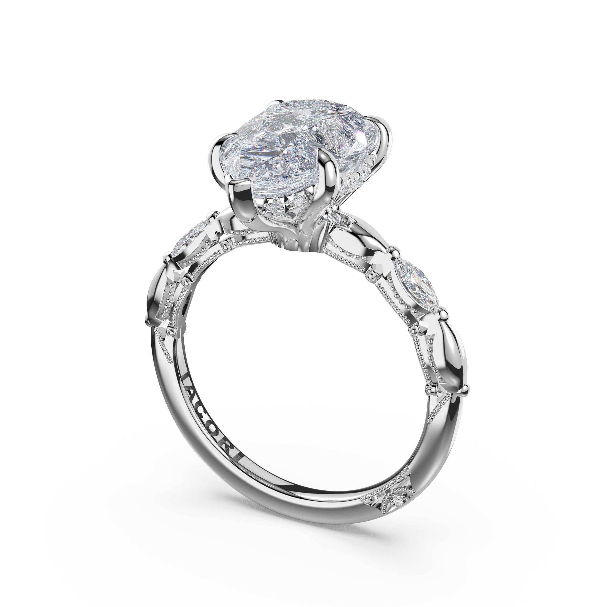 marquise-pattern-pear-solitaire-engagement-ring-464PS