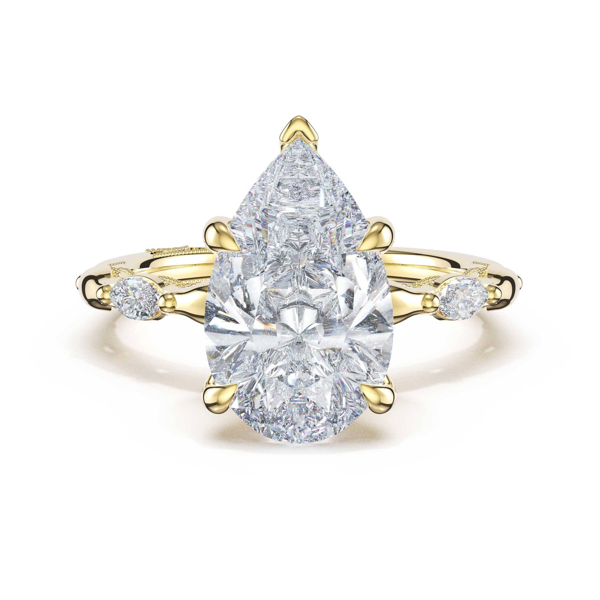 marquise-pattern-pear-solitaire-engagement-ring-464PS