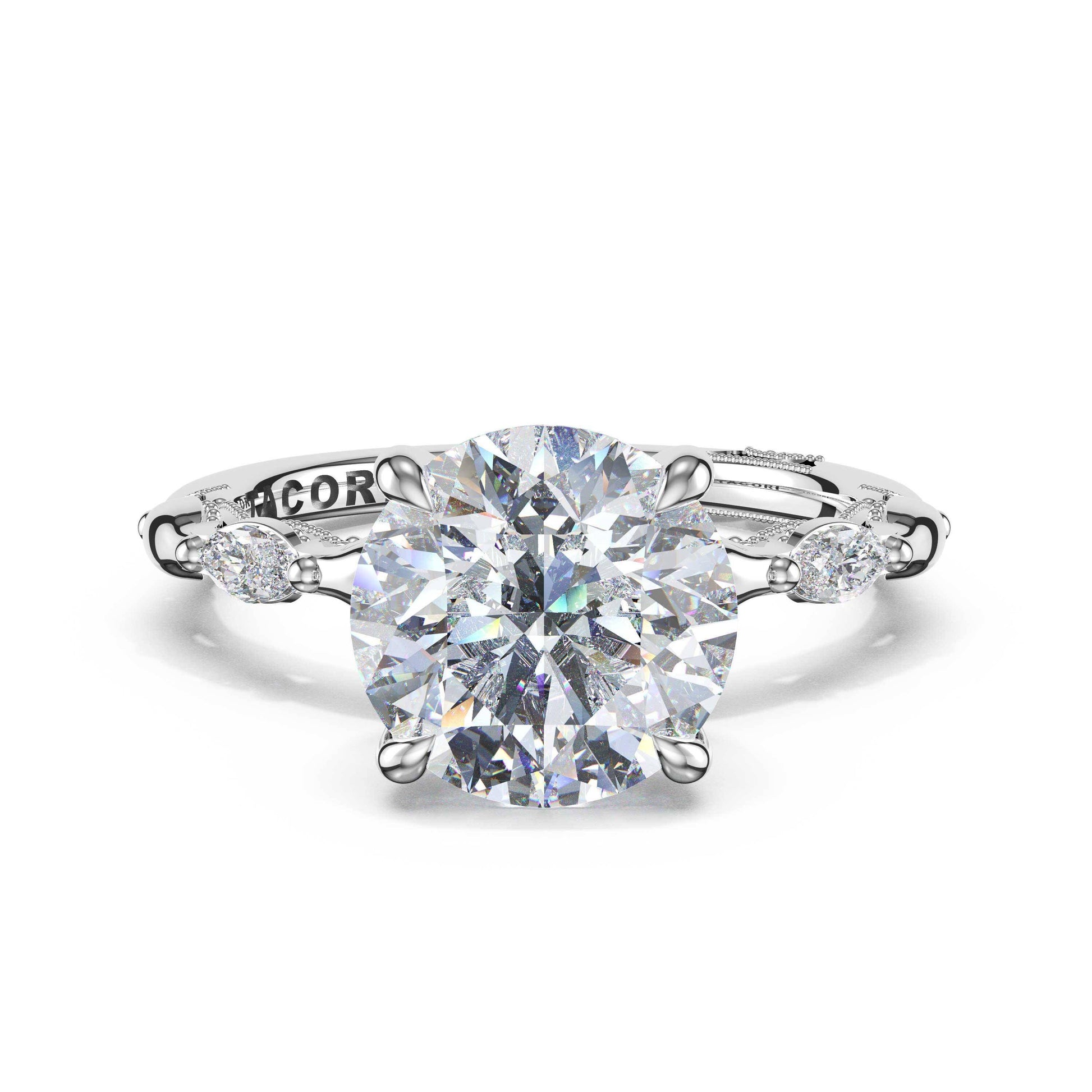 marquise-pattern-round-solitaire-engagement-ring-464RD