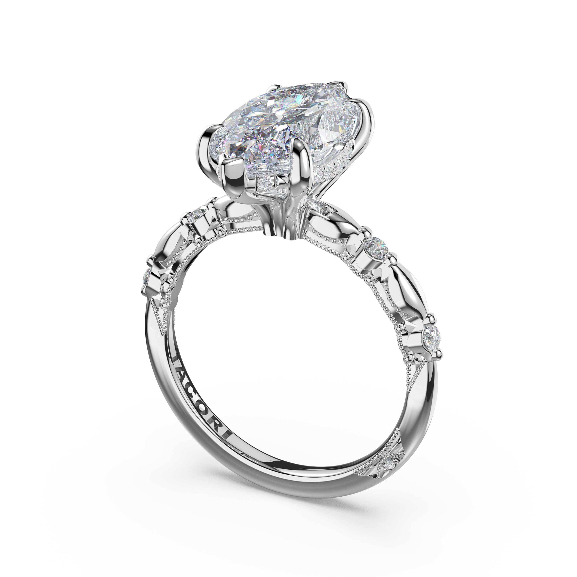 mixed-pattern-marquise-solitaire-engagement-ring-466MQ