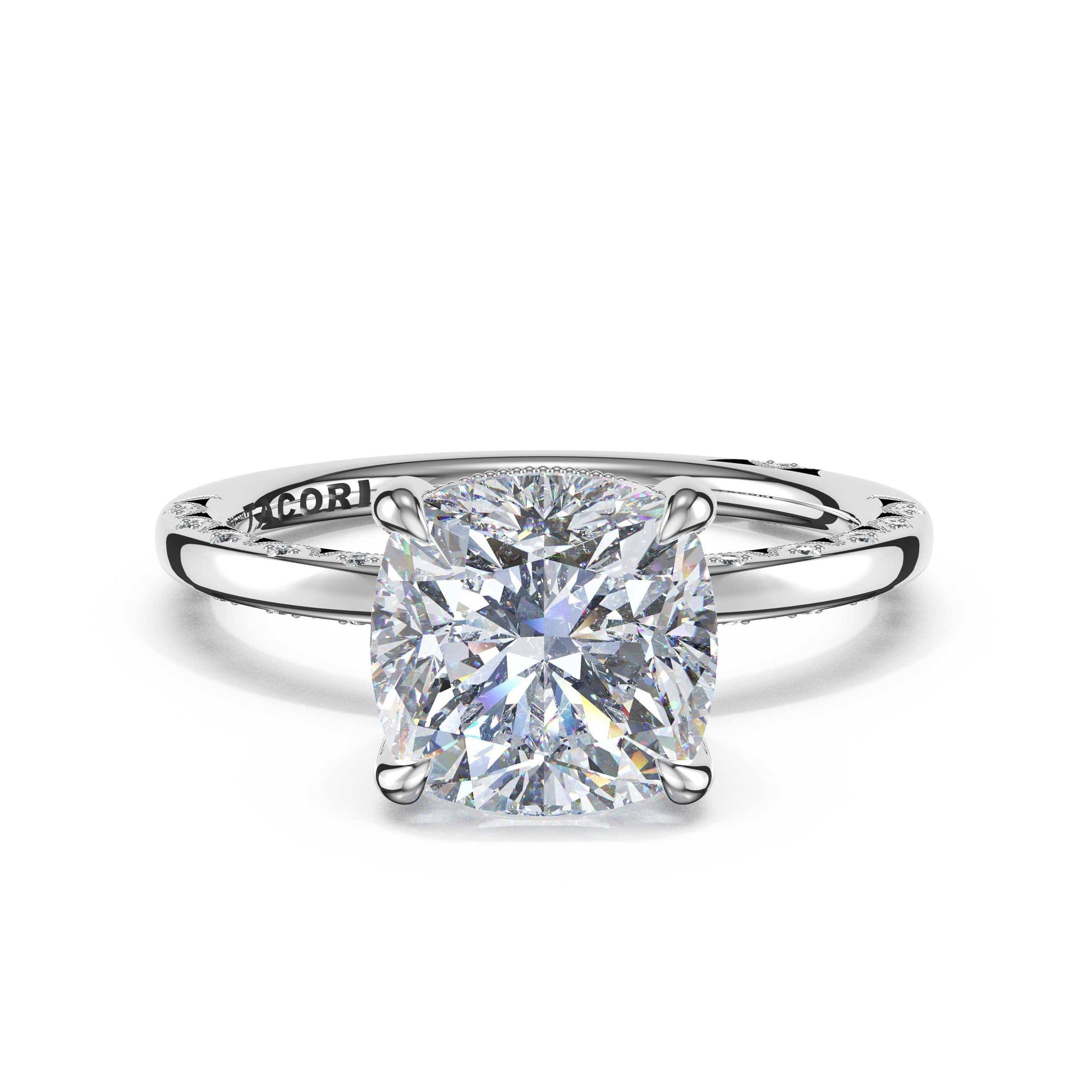 high-polish-cushion-solitaire-engagement-ring-469CU