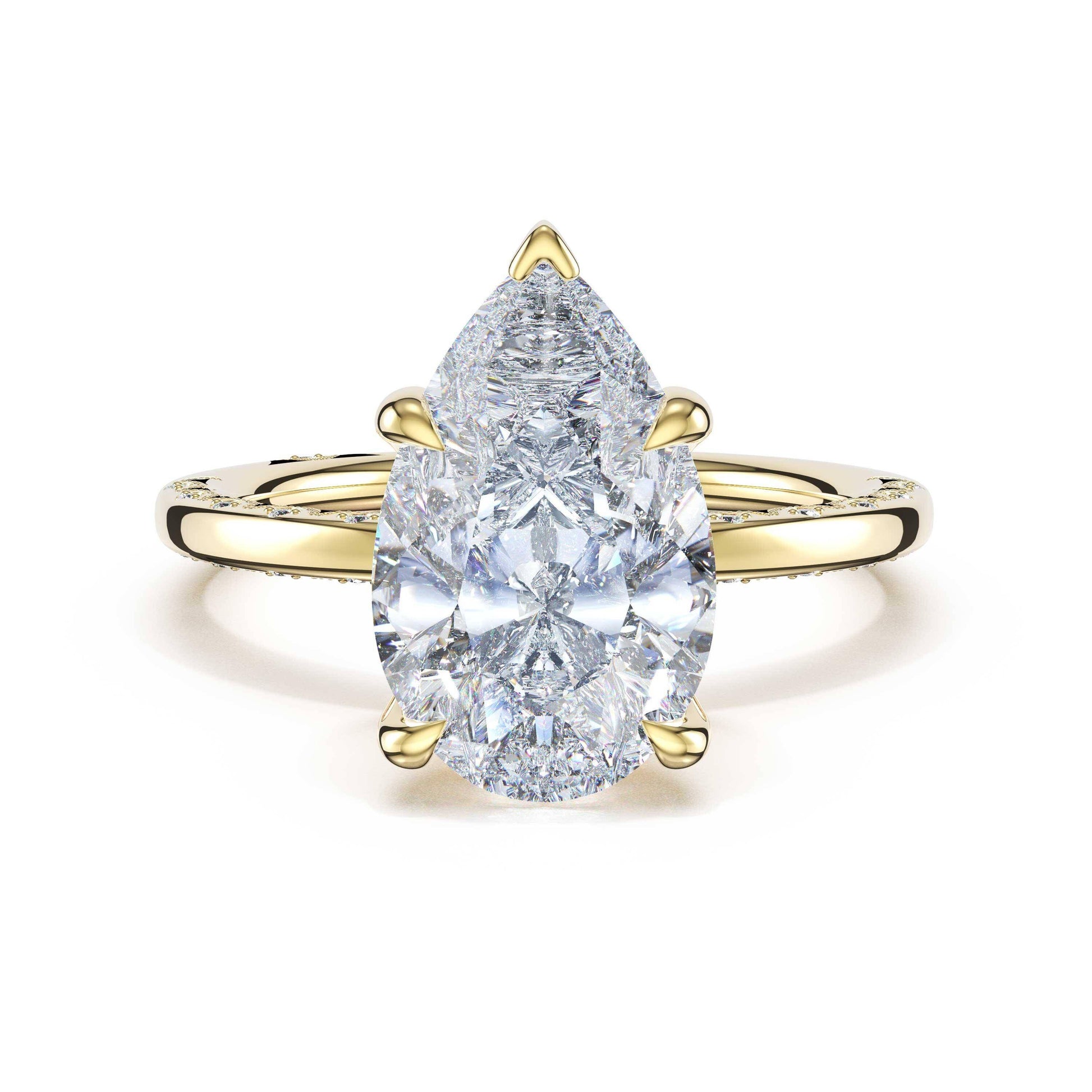 high-polish-pear-solitaire-engagement-ring-469PS