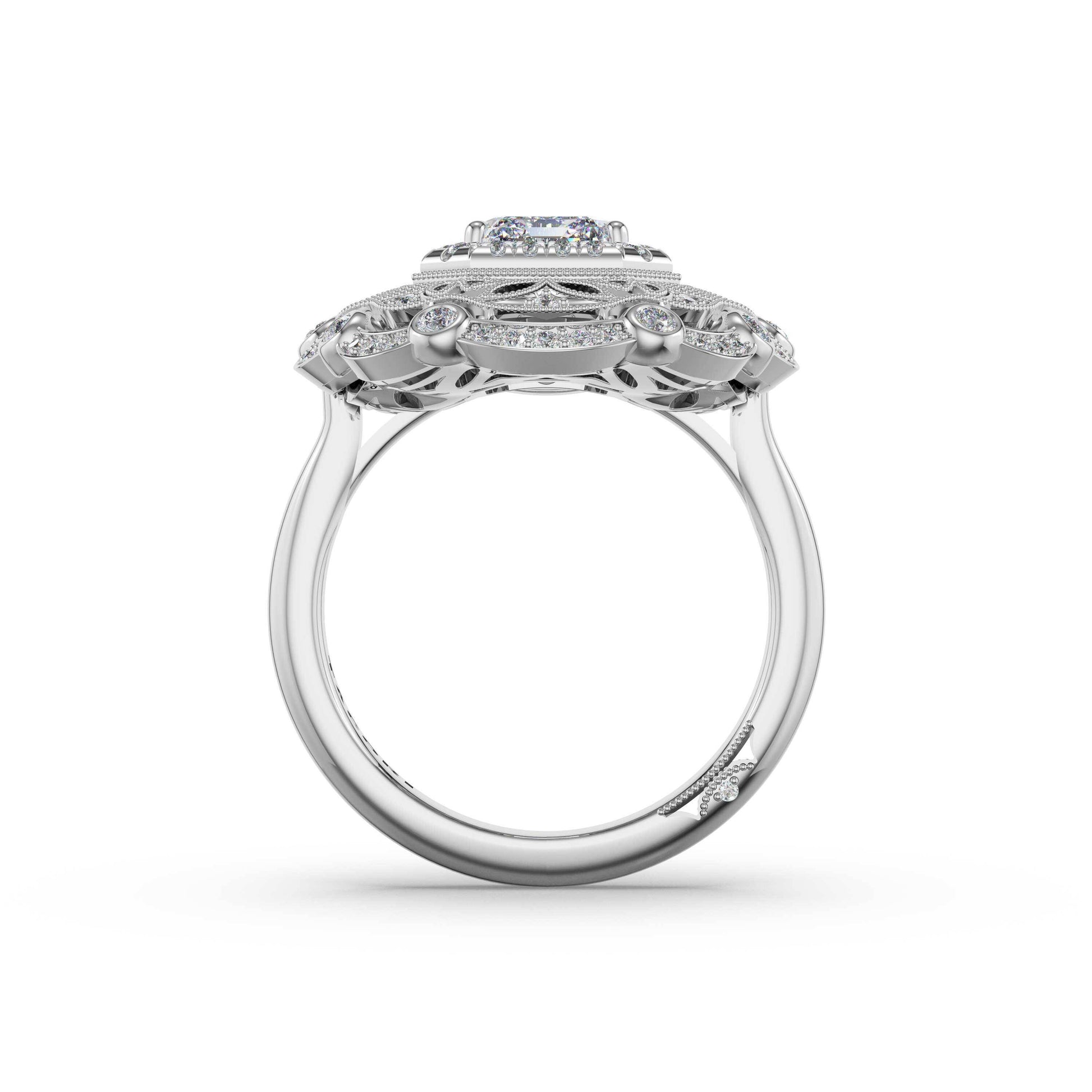 emerald-estate-diamond-engagement-ring-470EC