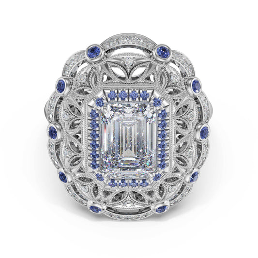 emerald-estate-diamond-and-sapphire-engagement-ring-470ECBS1