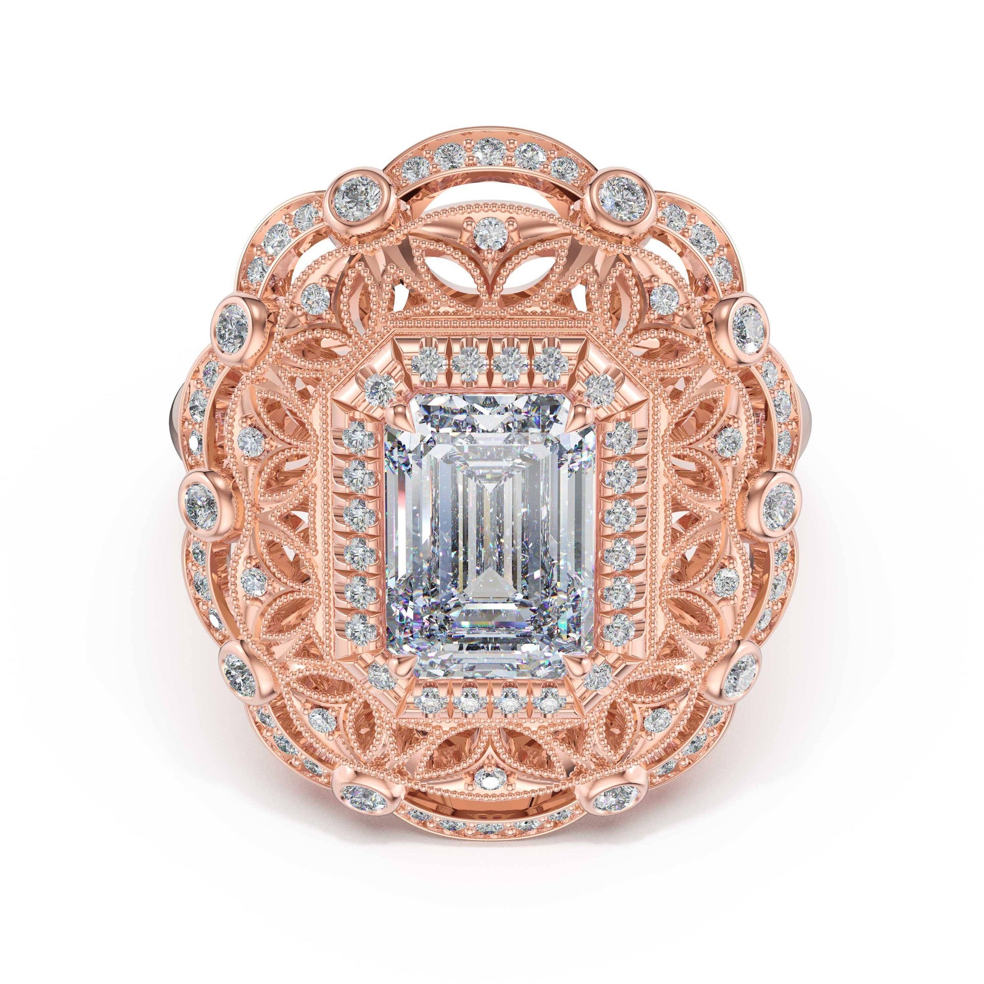 emerald-estate-diamond-engagement-ring-470EC