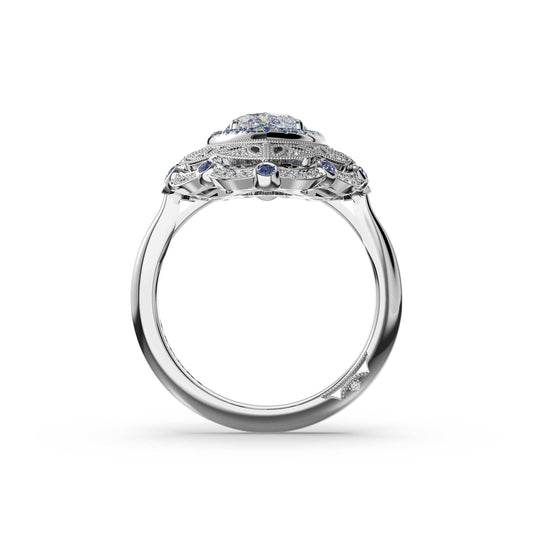 marquise-estate-diamond-and-sapphire-engagement-ring-470MQBS1