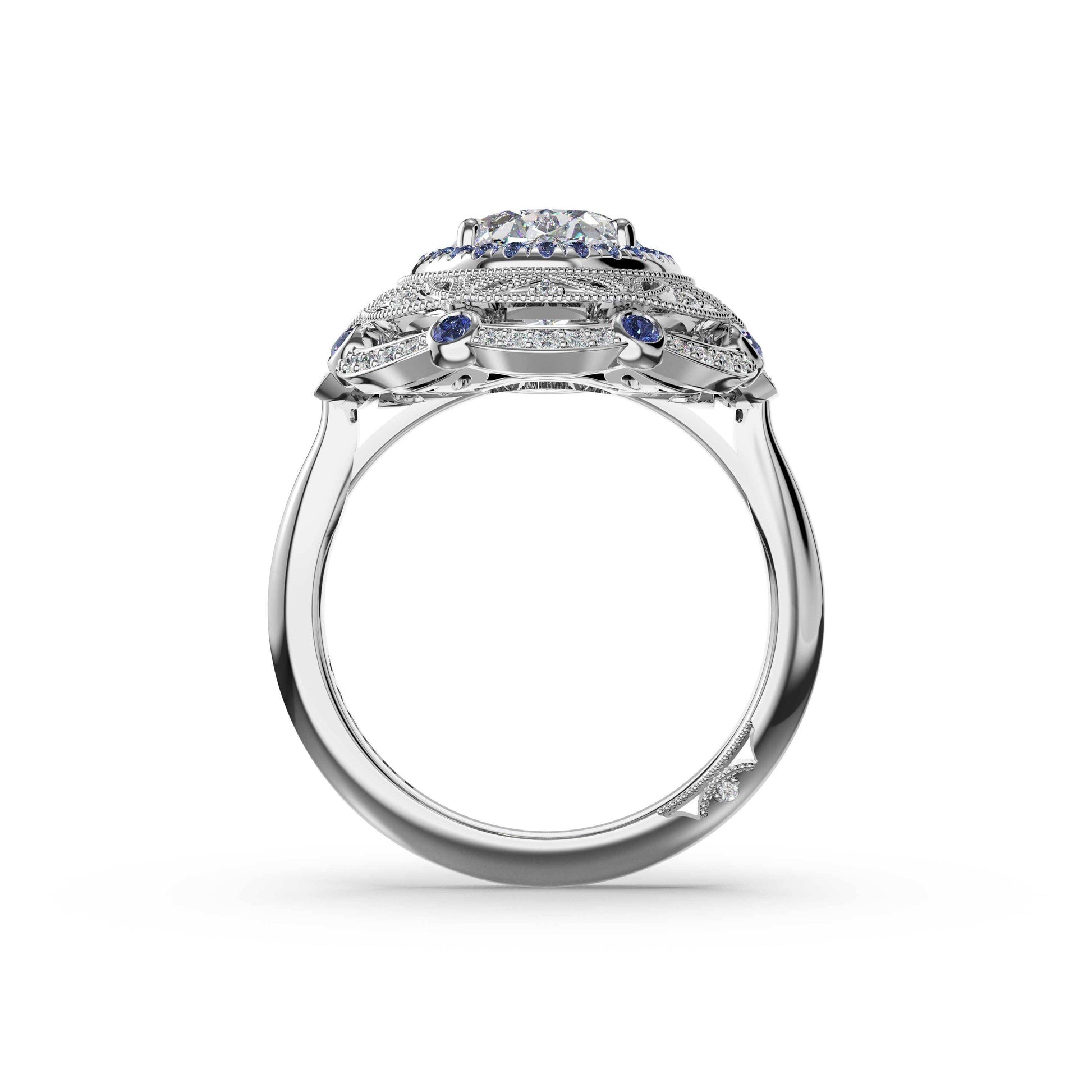 oval-estate-diamond-and-sapphire-engagement-ring-470OVBS1
