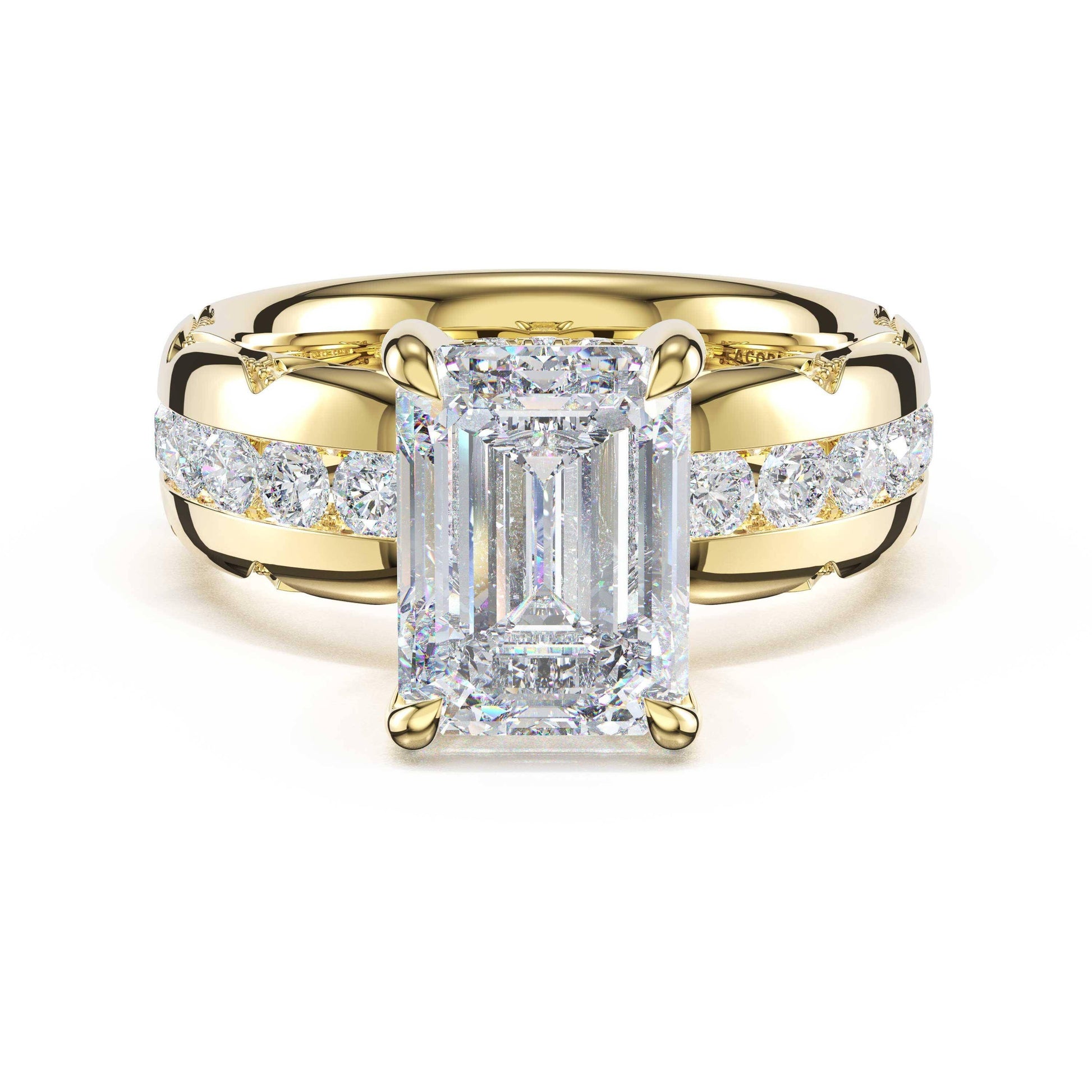 channel-set-emerald-solitaire-engagement-ring-471EC