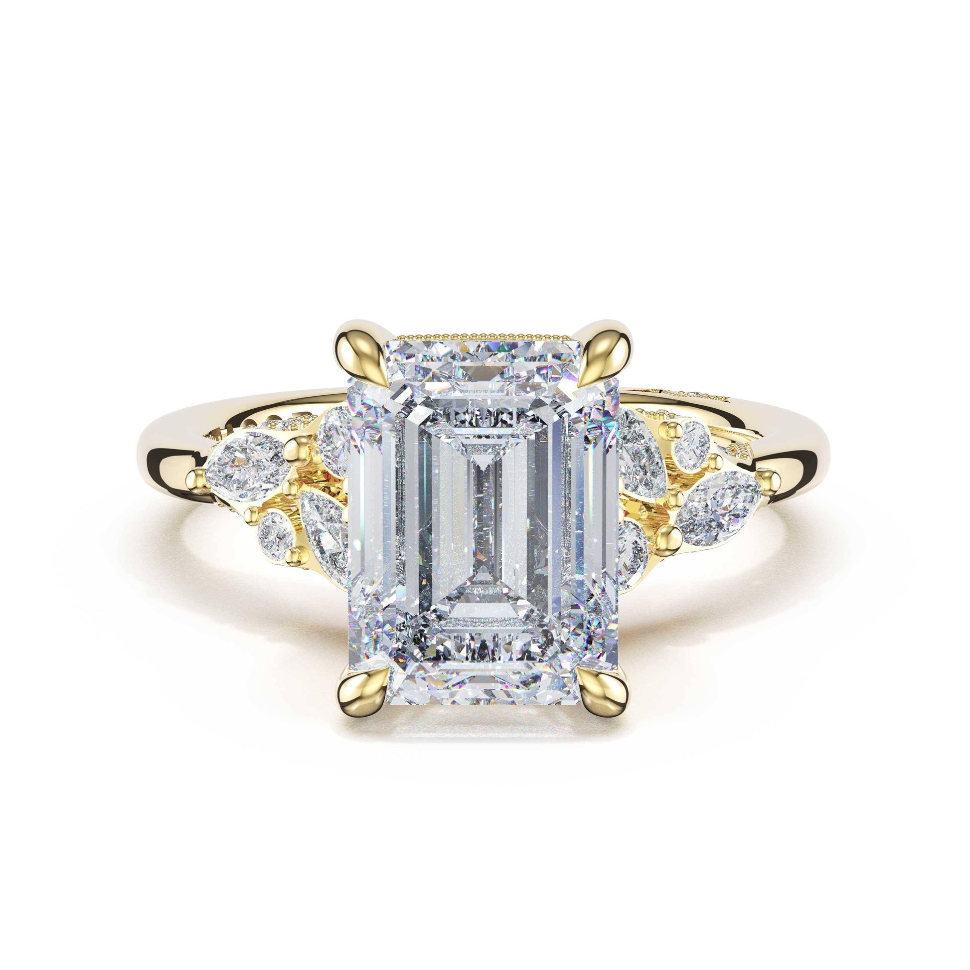 asymmetrical-cluster-emerald-engagement-ring-483EC
