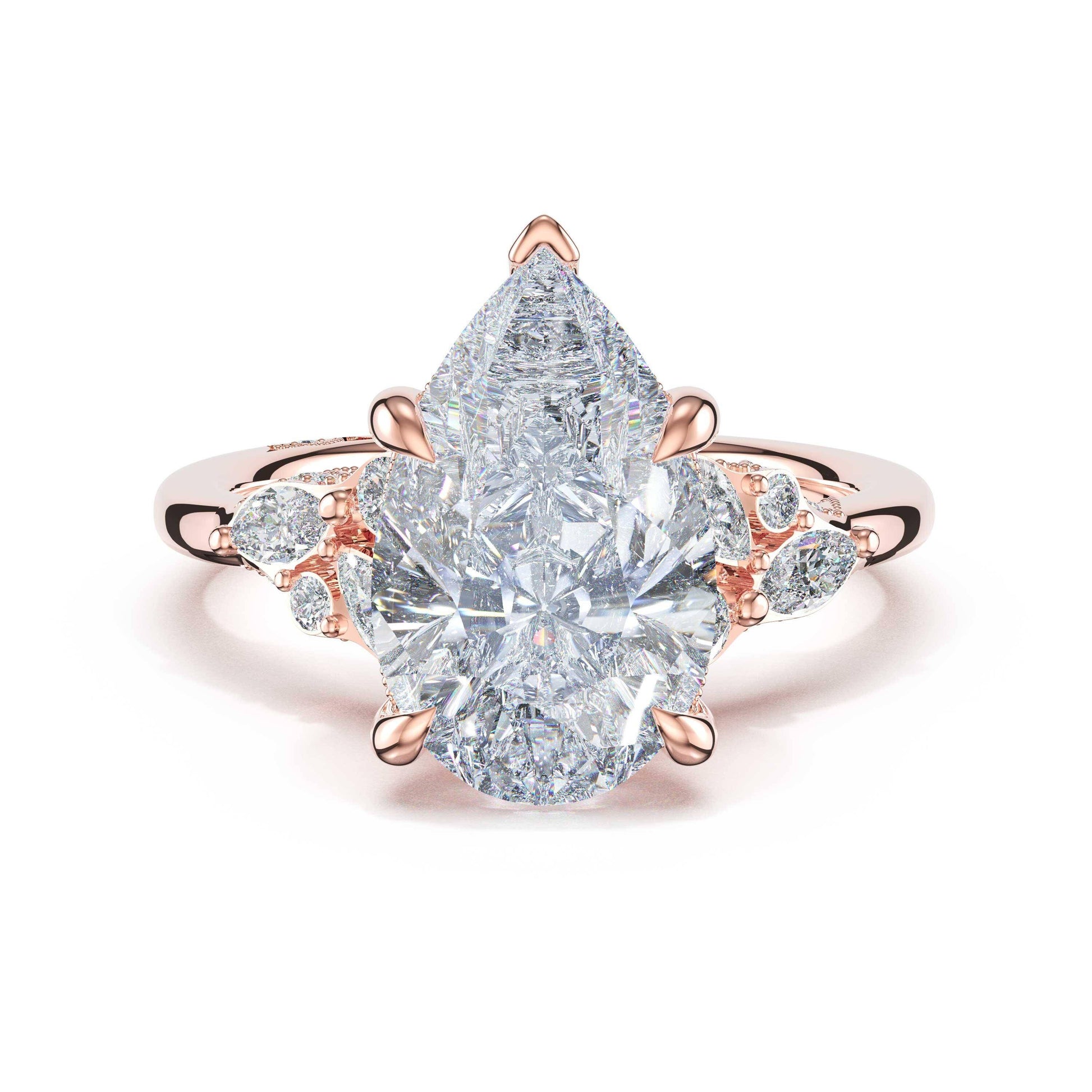 asymmetrical-cluster-pear-engagement-ring-483PS