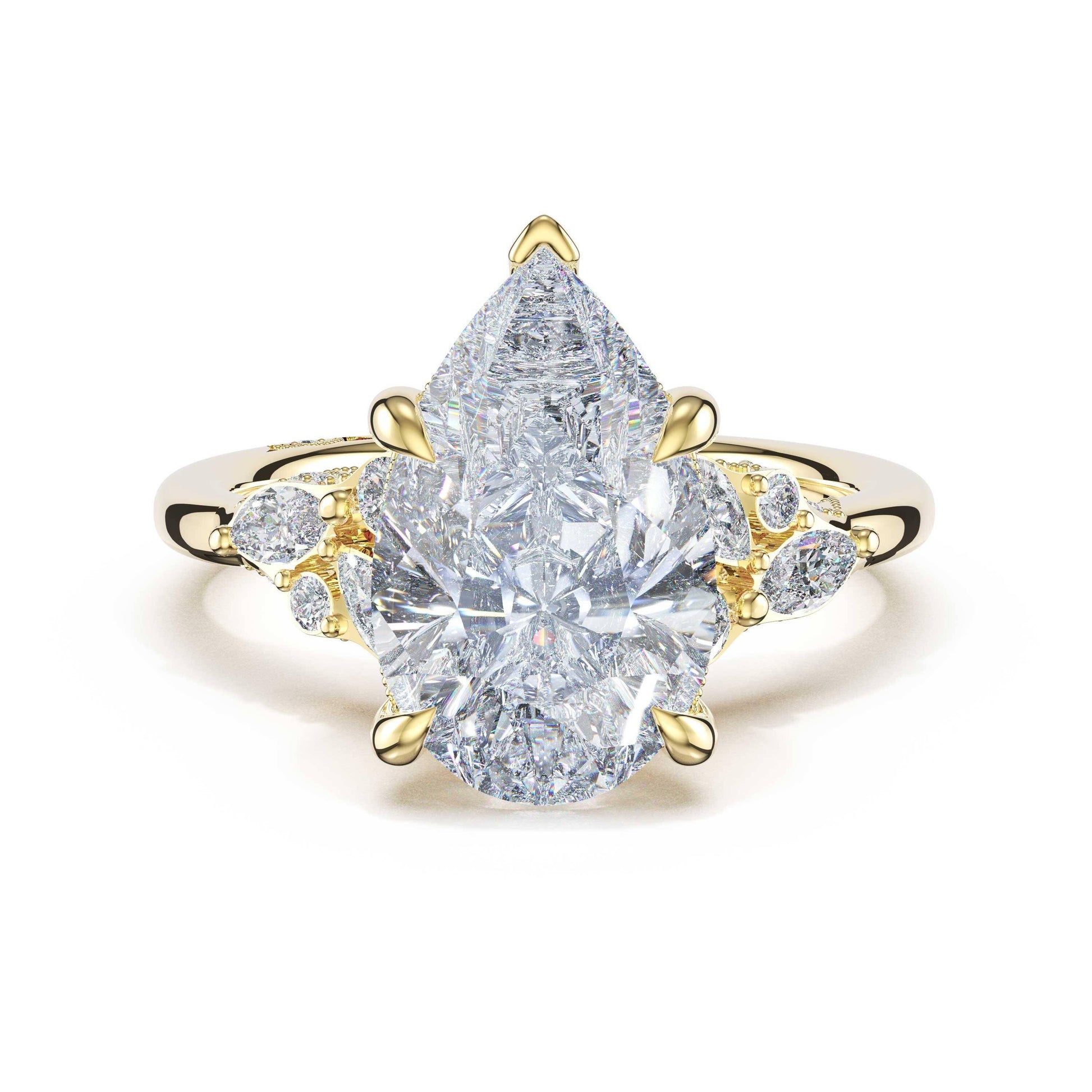 asymmetrical-cluster-pear-engagement-ring-483PS