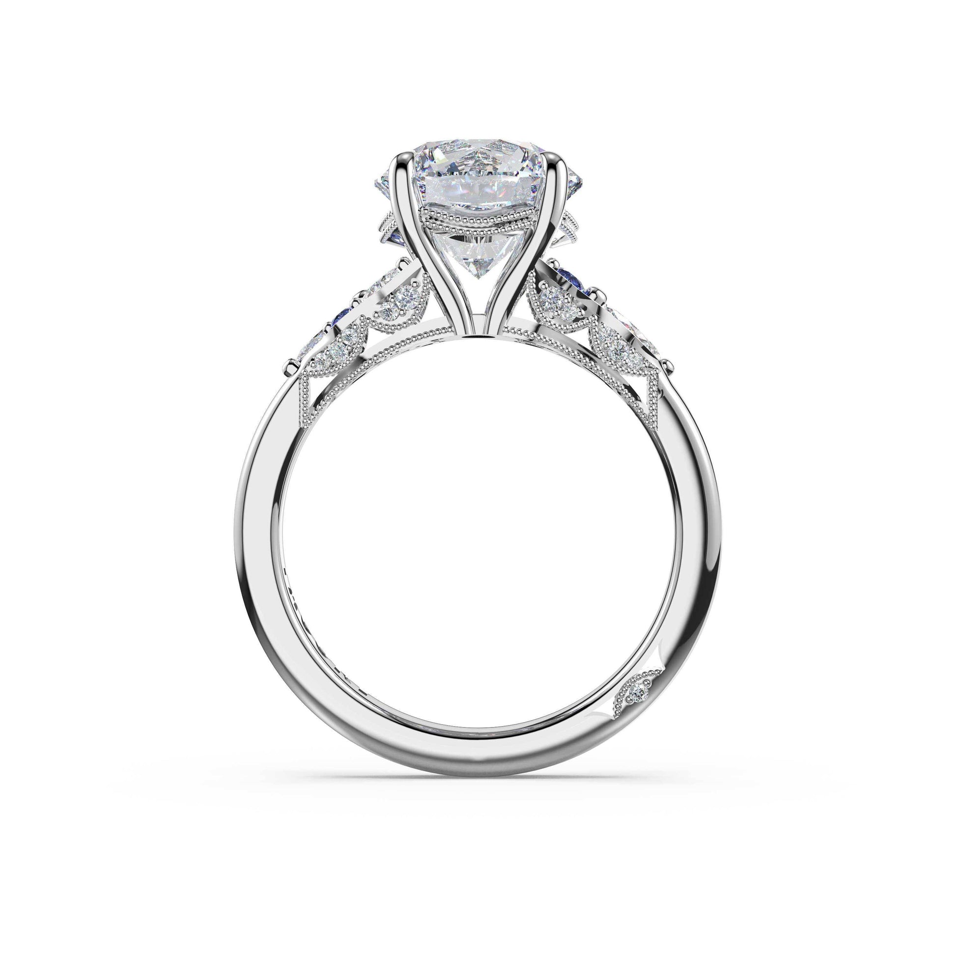 sapphire-cluster-round-engagement-ring-483RDBS