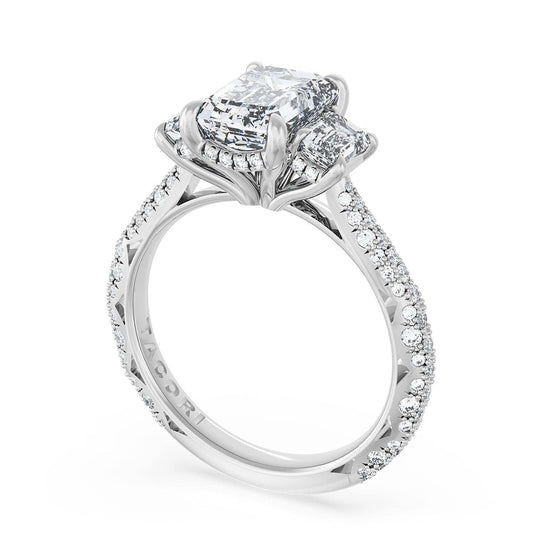 Tacori Emerald 3-Stone Engagement Ring 40927EC12X8534