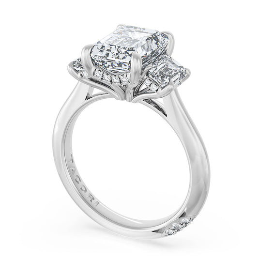 Tacori Emerald 3-Stone Engagement Ring 41227EC12X85
