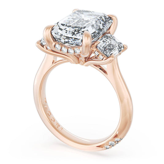 Tacori Emerald 3-Stone Engagement Ring 41227EC12X85