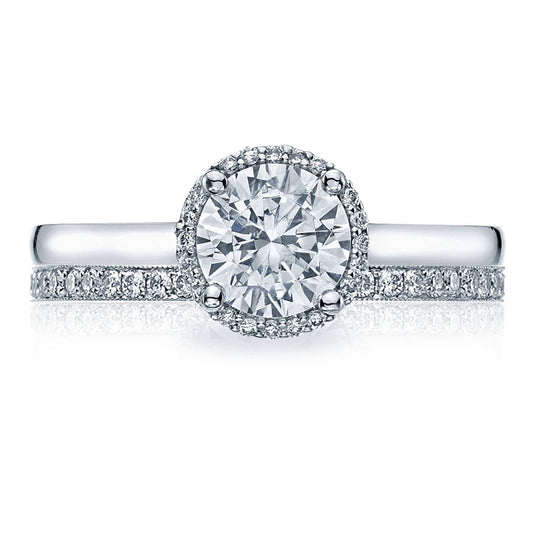 Sculpted Crescent | Round Bloom Engagement Ring 49RD65