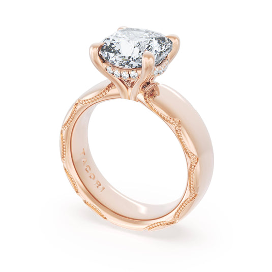 Tacori Cushion Solitaire Cigar Band Engagement Ring 4146CU9