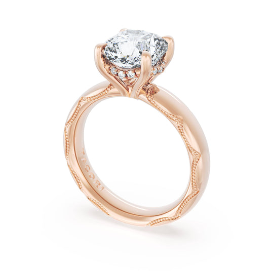 Tacori Cushion Solitaire Cigar Band Engagement Ring 4146CU9