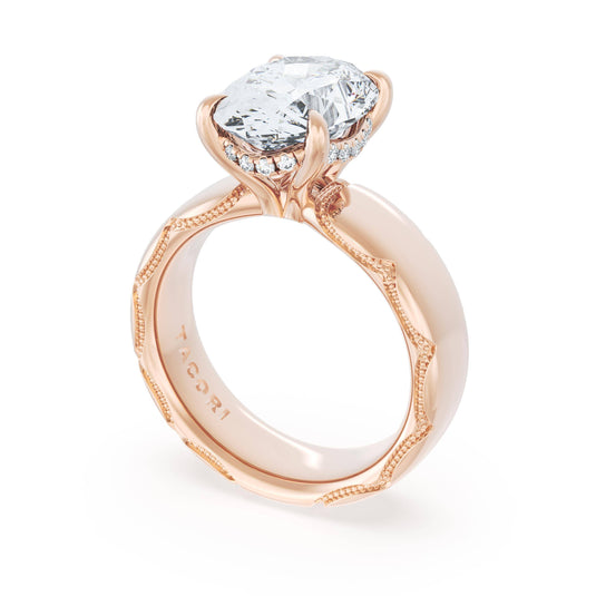 Tacori Oval Solitaire Cigar Band Engagement Ring 4146OV125X9