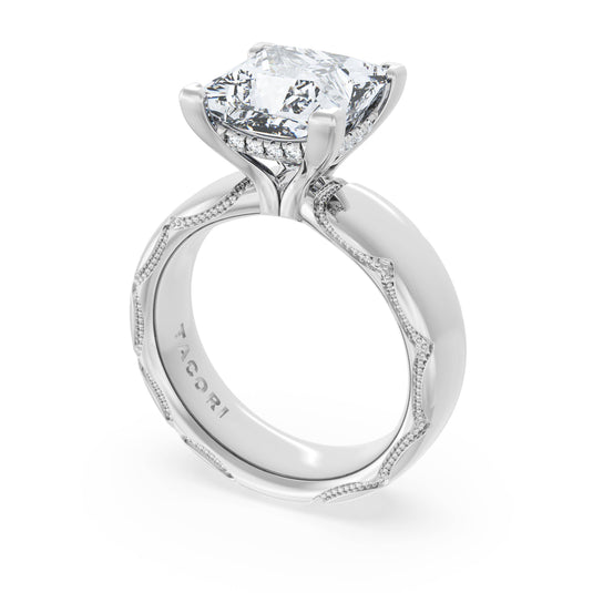 Tacori Princess Solitaire Cigar Band Engagement Ring 4146PR9