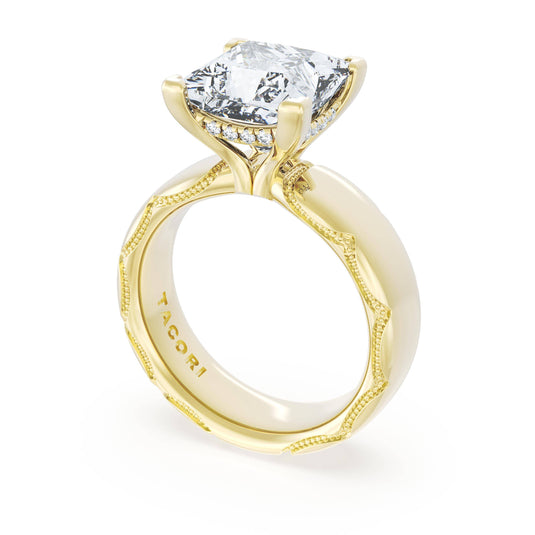 Tacori Princess Solitaire Cigar Band Engagement Ring 4146PR9