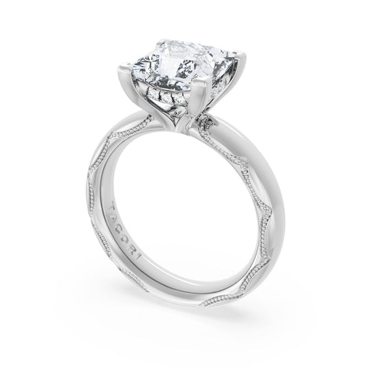 Tacori Princess Solitaire Cigar Band Engagement Ring 4146PR9