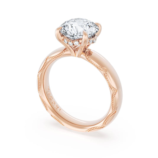 Tacori Round Solitaire Cigar Band Engagement Ring 4146RD10