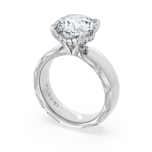 Tacori Round Solitaire Cigar Band Engagement Ring 4146RD10