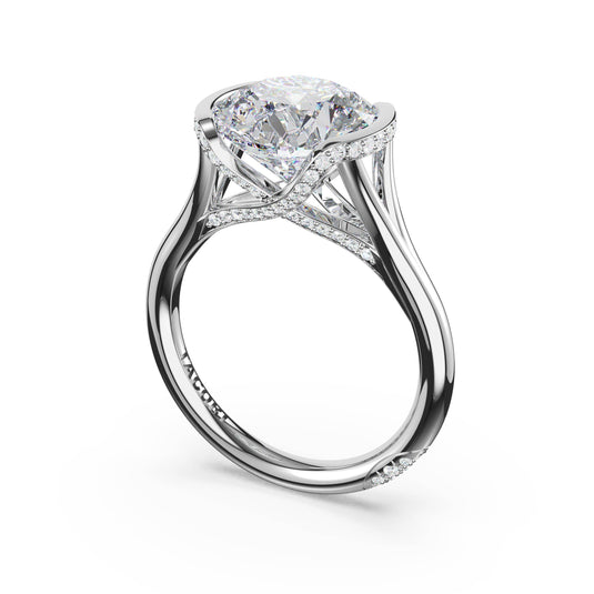 Tacori Round East-West Semi Bezel Solitaire Engagement Ring in Platinum 42524RD10