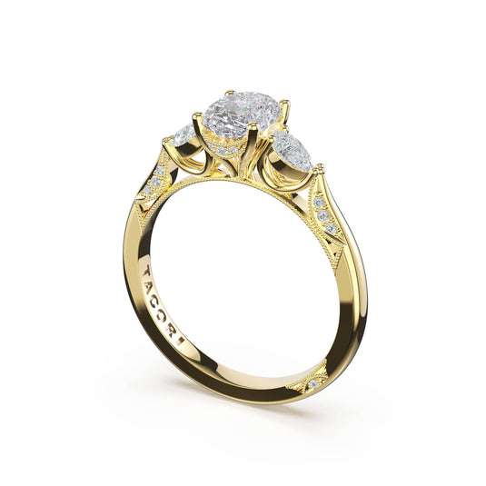 Tacori Oval 3-Stone Engagement Ring 2668OV75X55