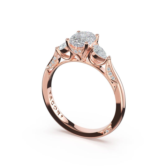 Tacori Oval 3-Stone Engagement Ring 2668OV75X55