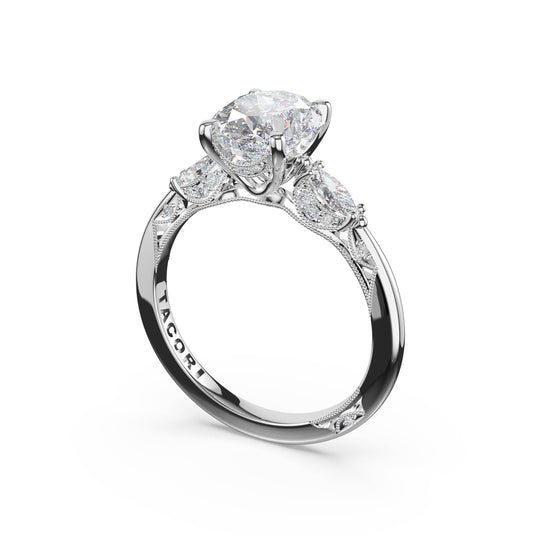 Tacori Oval 3-Stone Engagement Ring 2685ov85x65