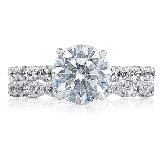 Petite Crescent | Round Solitaire Engagement Ring HT2558RD65