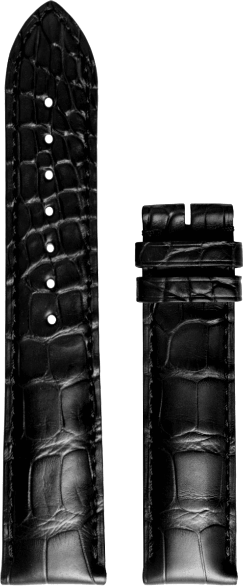 Longines black alligator leather strap 21/20mm l682157295