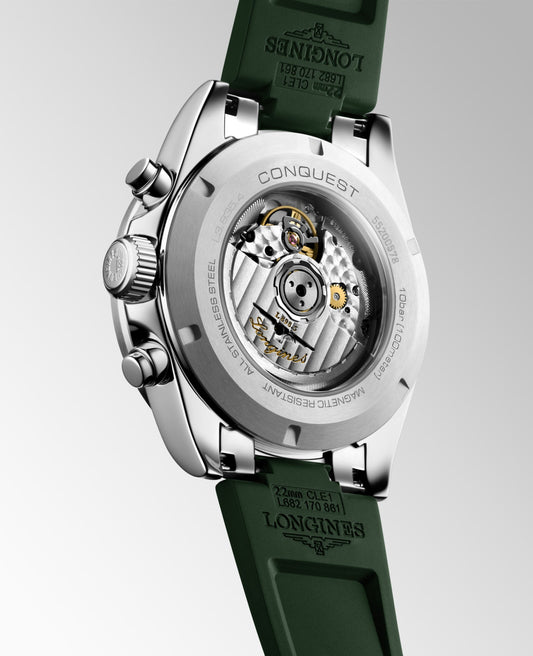 Longines Conquest Chronograph Automatic Watch, Ø 42.00 Mm, Stainless Steel And Ceramic Bezel. L3.835.4.02.9