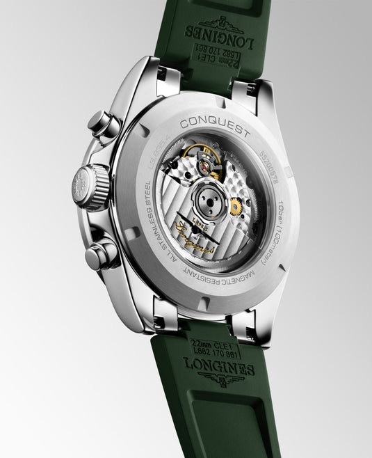 Longines Conquest Chronograph Automatic Watch, Ø 42.00 Mm, Stainless Steel And Ceramic Bezel. L3.835.4.02.9