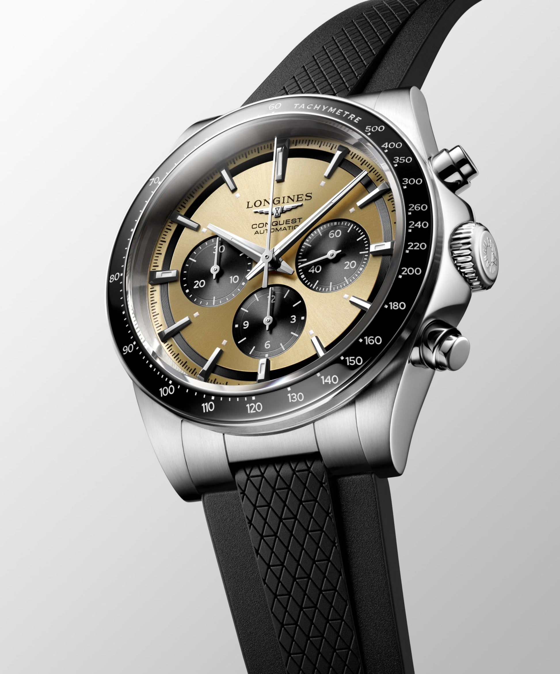 Longines Conquest Chronograph Automatic Watch, Ø 42.00 Mm, Stainless Steel And Ceramic Bezel. L3.835.4.32.9