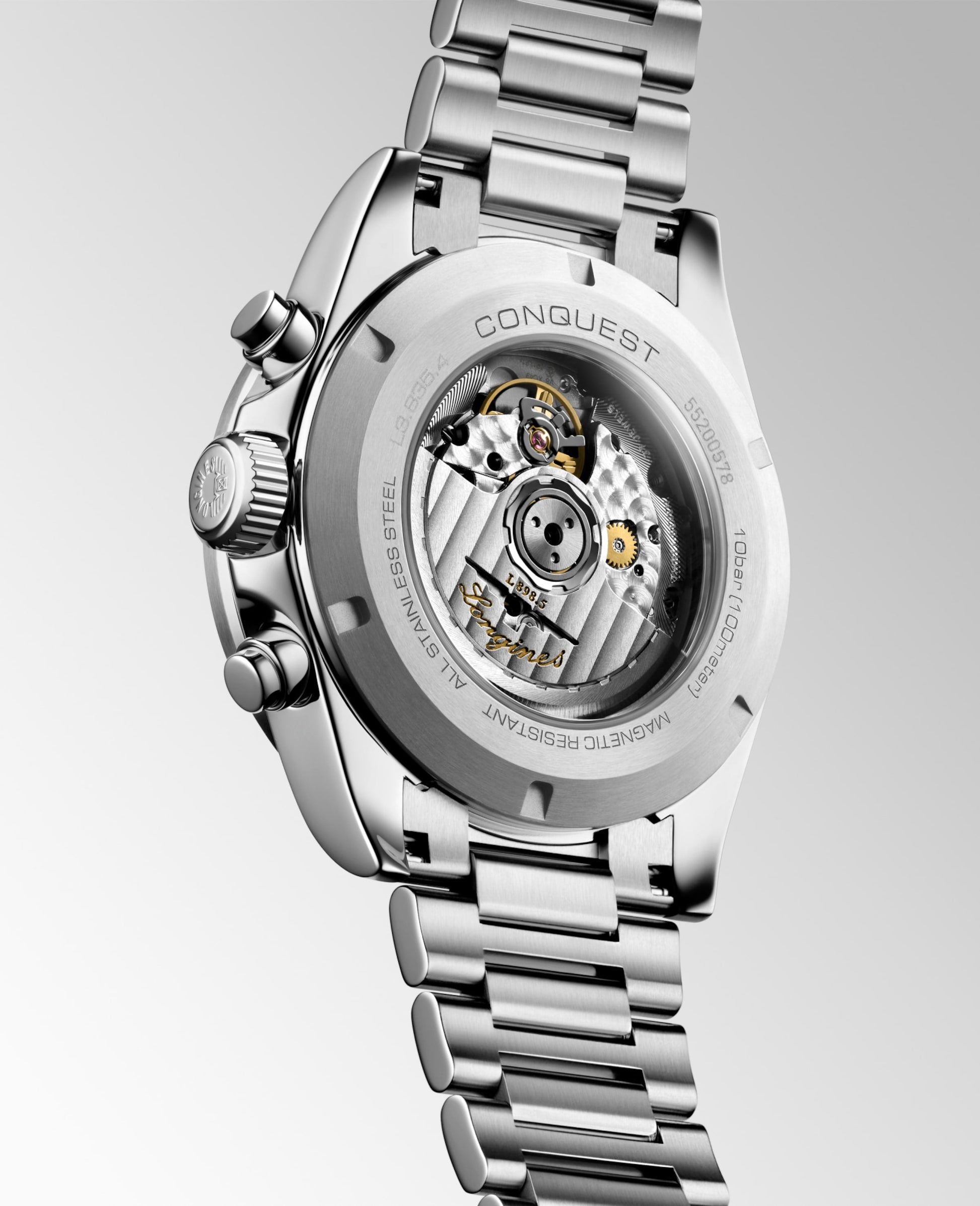 Longines Conquest Chronograph Automatic Watch, Ø 42.00 Mm, Stainless Steel And Ceramic Bezel. L3.835.4.98.6