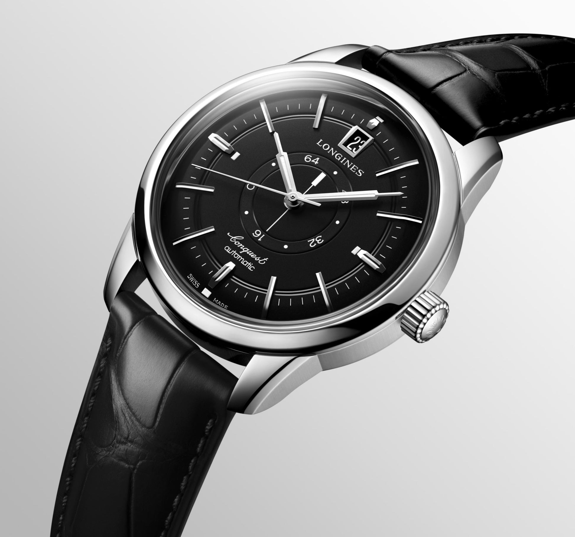 Longines Conquest Heritage Central Power Reserve Automatic Watch, Ø 38.00 Mm, Stainless Steel. L1.648.4.52.2